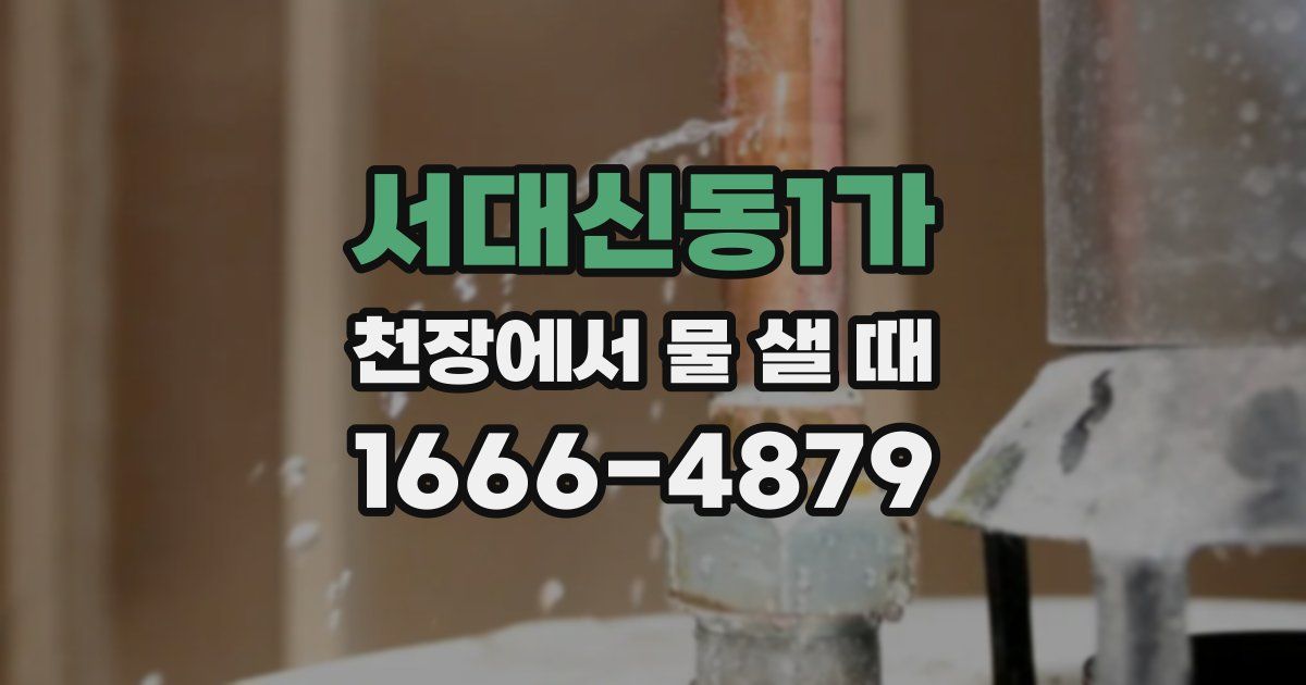 서대신동1가 천장에서 물 샐 때