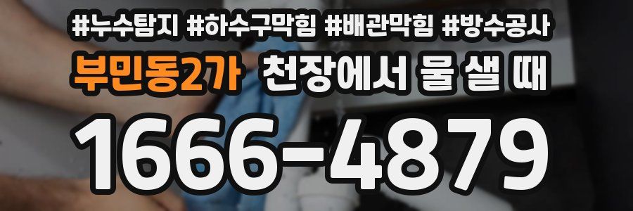 부민동2가 천장에서 물 샐 때