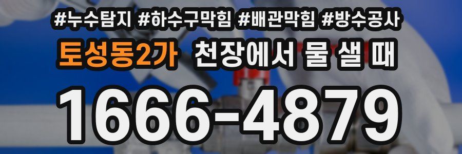토성동2가 천장에서 물 샐 때
