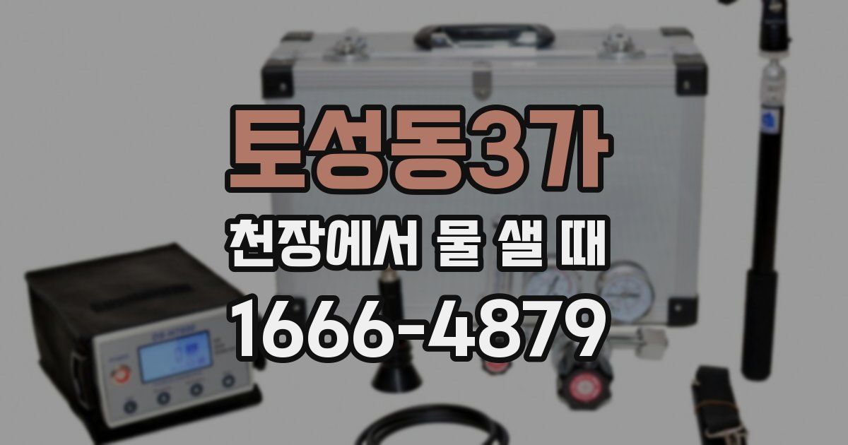 토성동3가 천장에서 물 샐 때