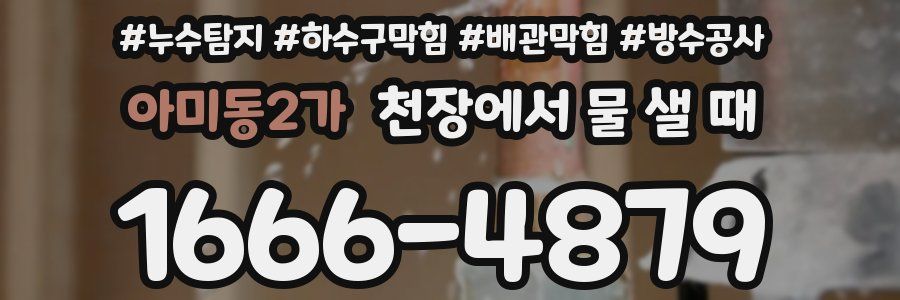 아미동2가 천장에서 물 샐 때