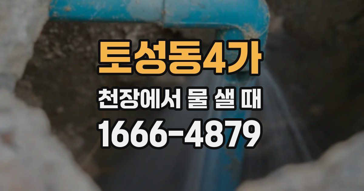 토성동4가 천장에서 물 샐 때