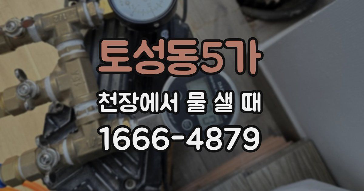토성동5가 천장에서 물 샐 때