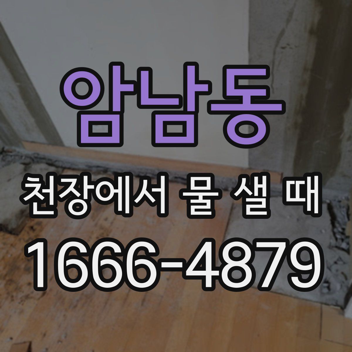 암남동 천장에서 물 샐 때