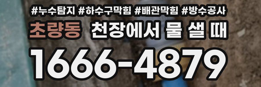 초량동 천장에서 물 샐 때