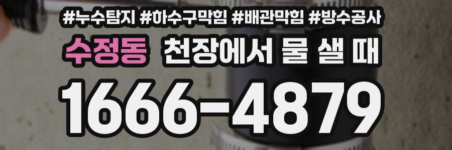 수정동 천장에서 물 샐 때