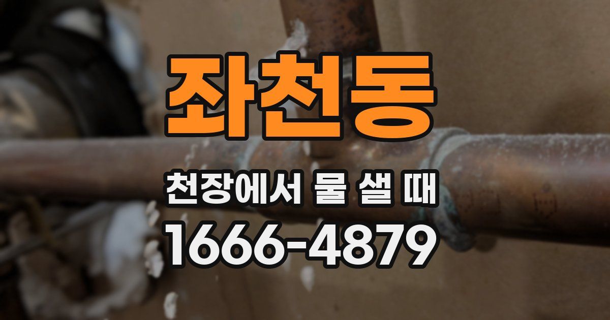 좌천동 천장에서 물 샐 때