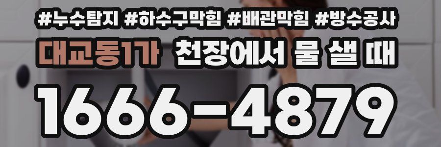 대교동1가 천장에서 물 샐 때