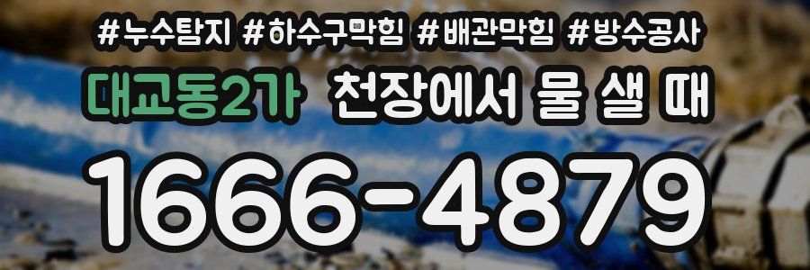 대교동2가 천장에서 물 샐 때