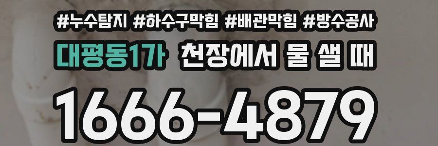 대평동1가 천장에서 물 샐 때