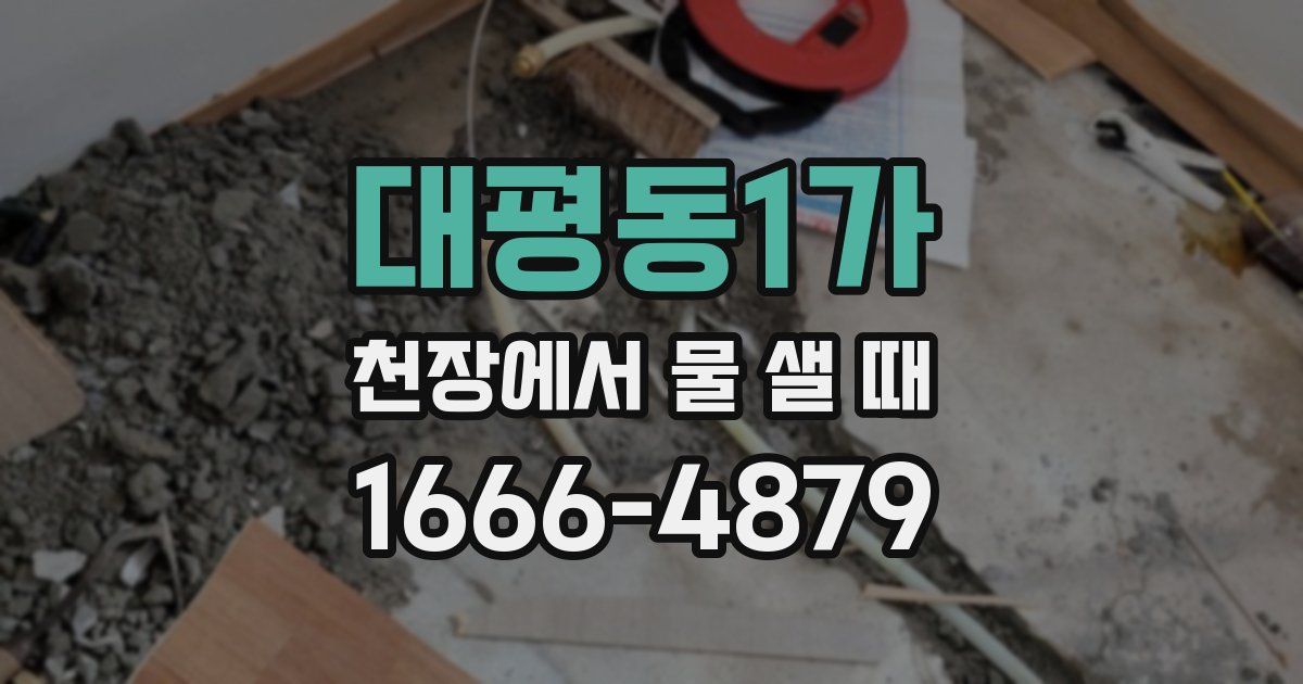 대평동1가 천장에서 물 샐 때