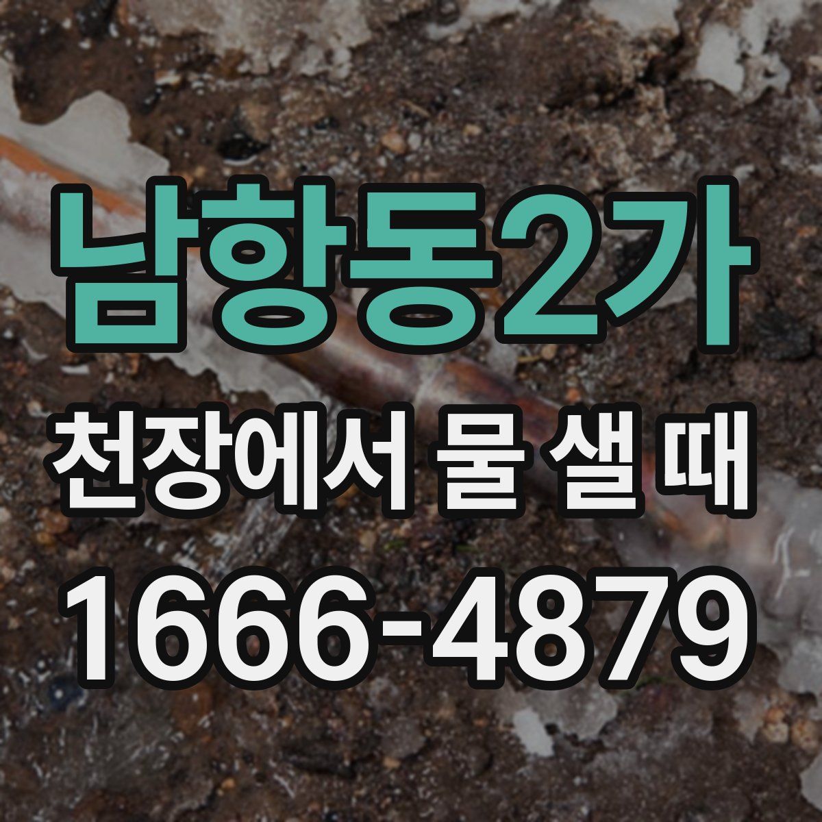 남항동2가 천장에서 물 샐 때