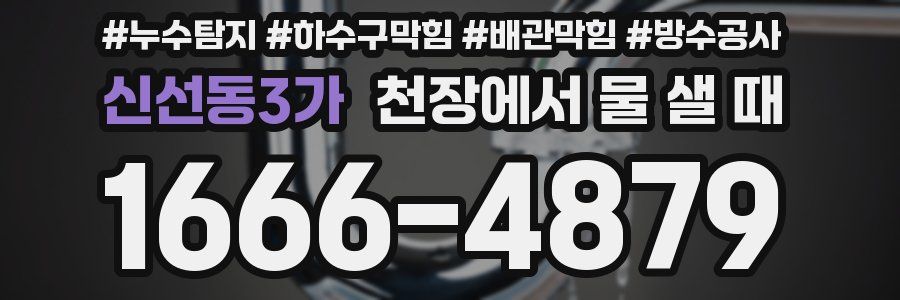신선동3가 천장에서 물 샐 때