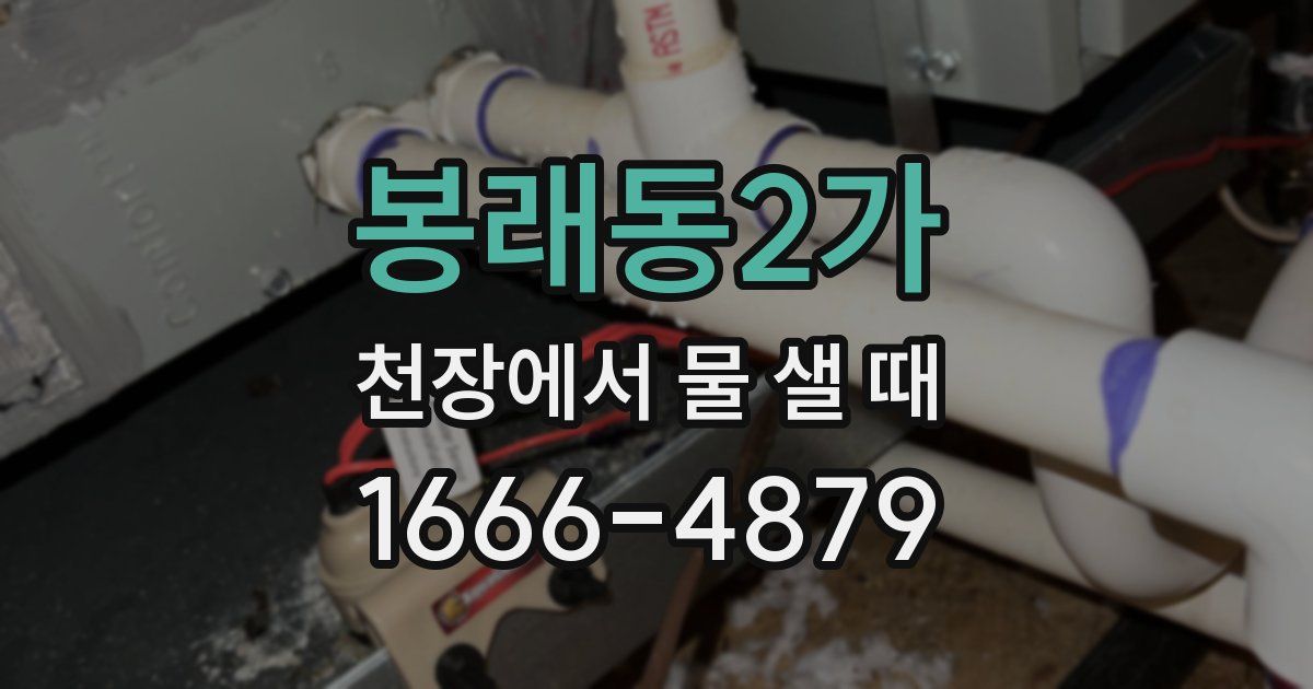 봉래동2가 천장에서 물 샐 때