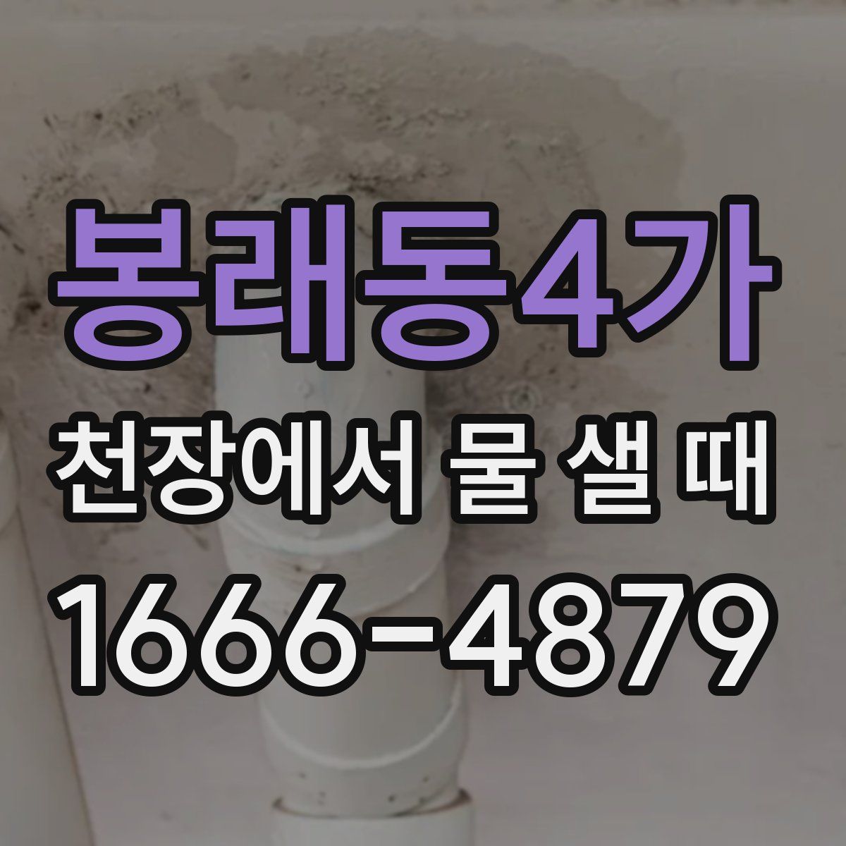 봉래동4가 천장에서 물 샐 때