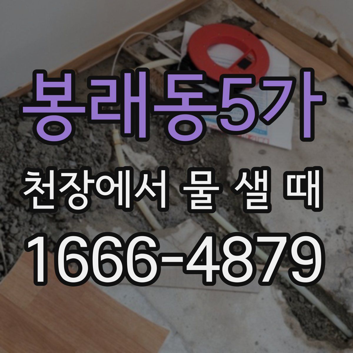 봉래동5가 천장에서 물 샐 때