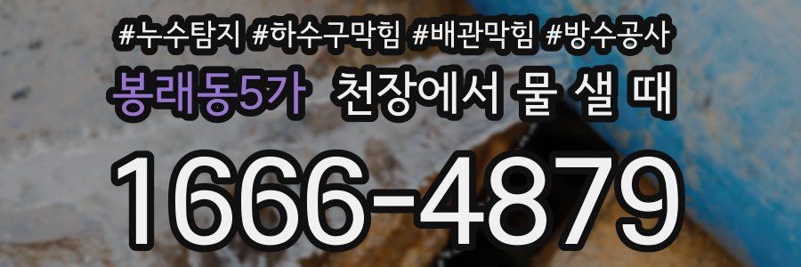 봉래동5가 천장에서 물 샐 때