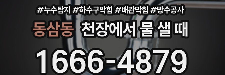 동삼동 천장에서 물 샐 때