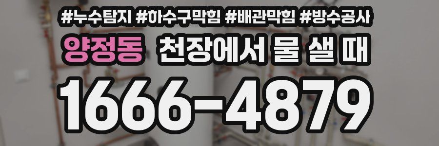 양정동 천장에서 물 샐 때