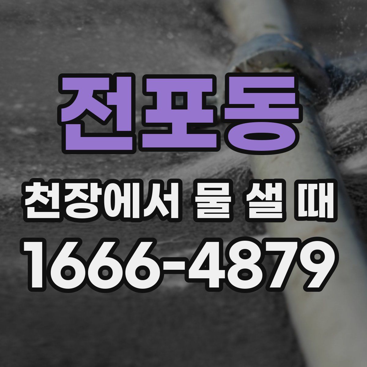 전포동 천장에서 물 샐 때
