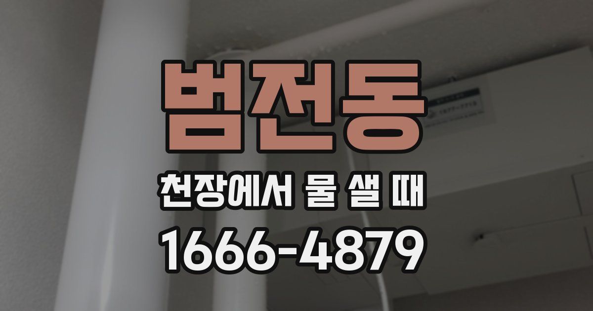 범전동 천장에서 물 샐 때