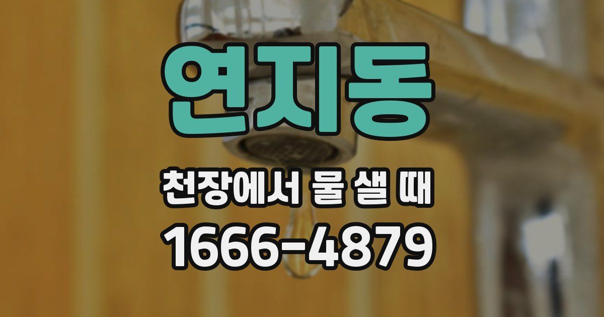 연지동 천장에서 물 샐 때