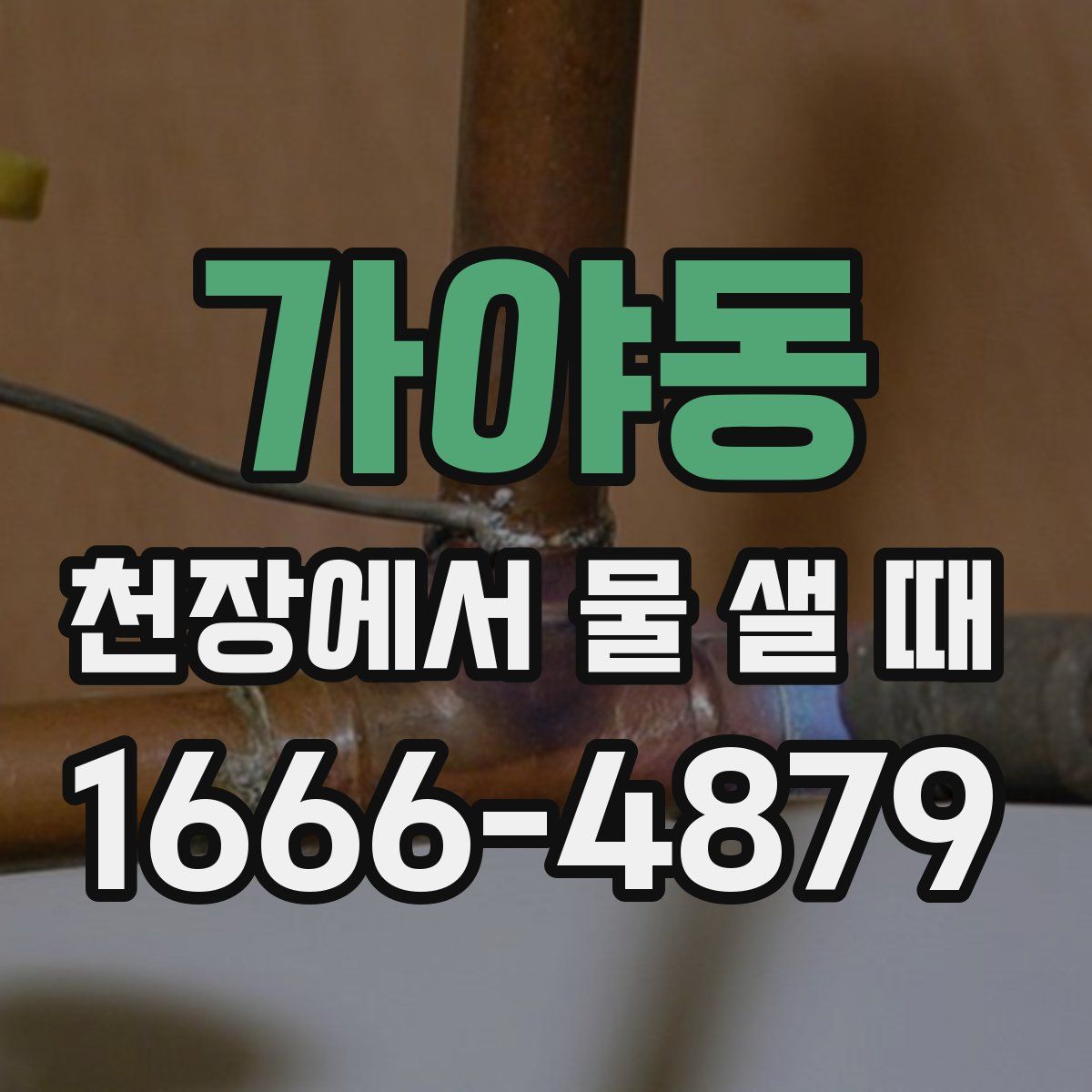 가야동 천장에서 물 샐 때