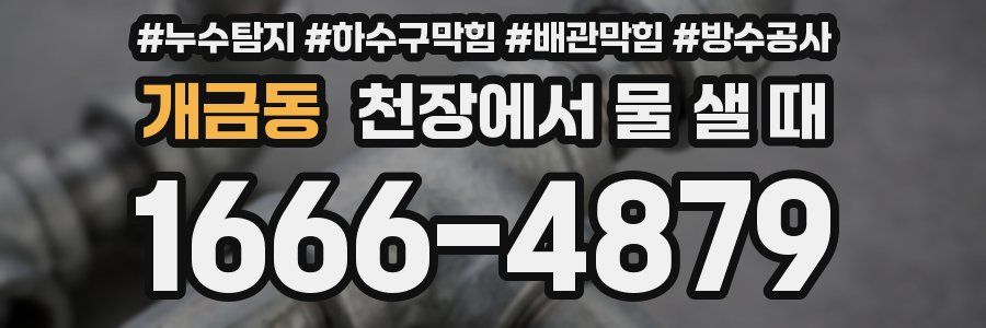 개금동 천장에서 물 샐 때