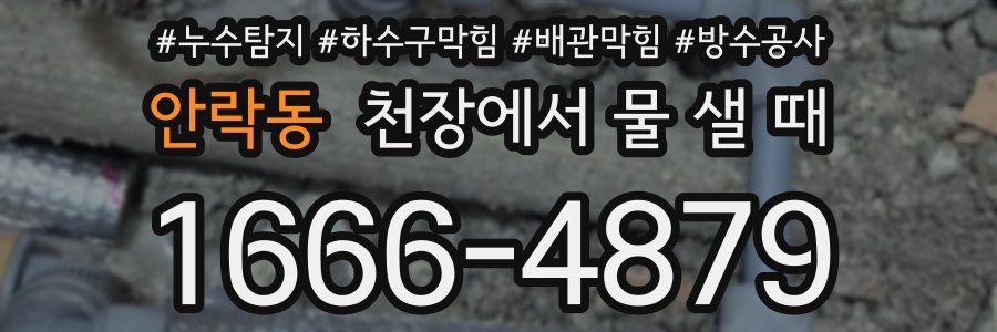안락동 천장에서 물 샐 때