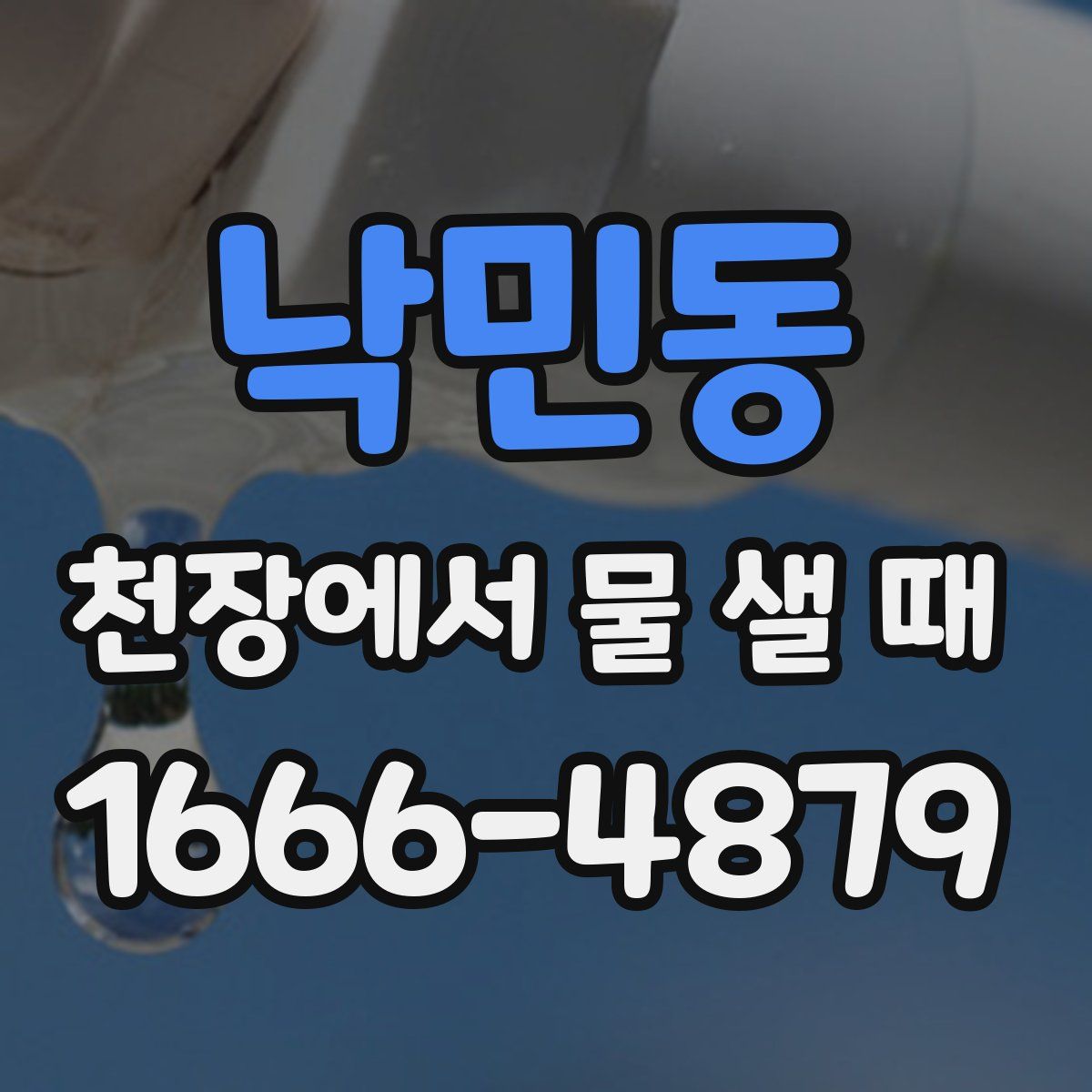 낙민동 천장에서 물 샐 때