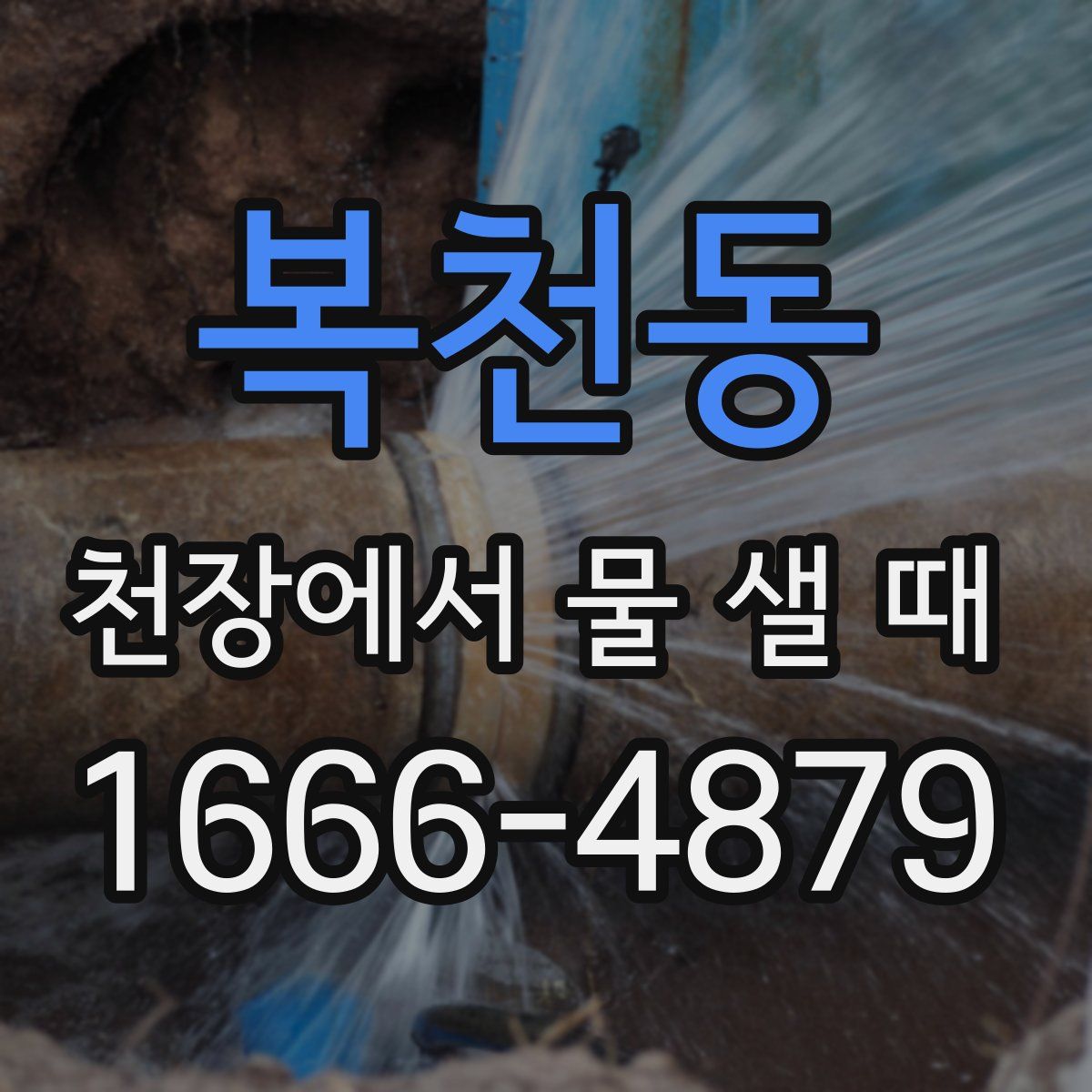 복천동 천장에서 물 샐 때