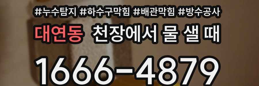 대연동 천장에서 물 샐 때