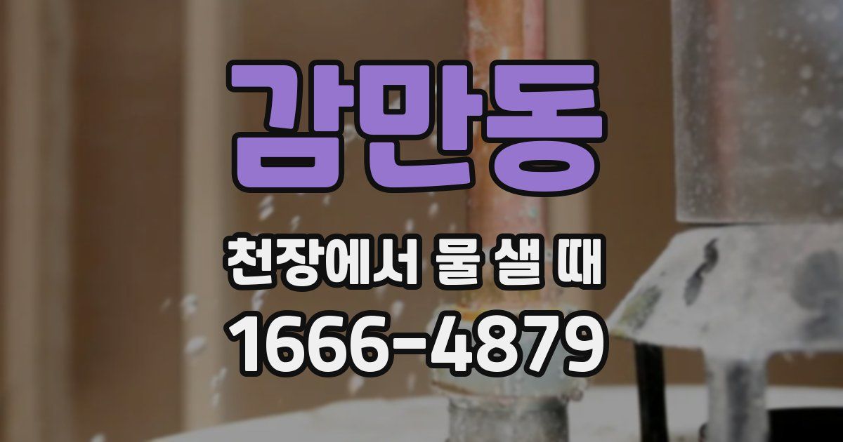 감만동 천장에서 물 샐 때