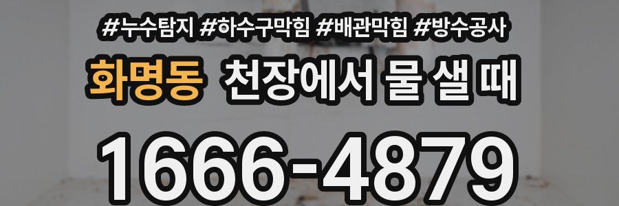 화명동 천장에서 물 샐 때