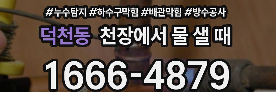 덕천동 천장에서 물 샐 때