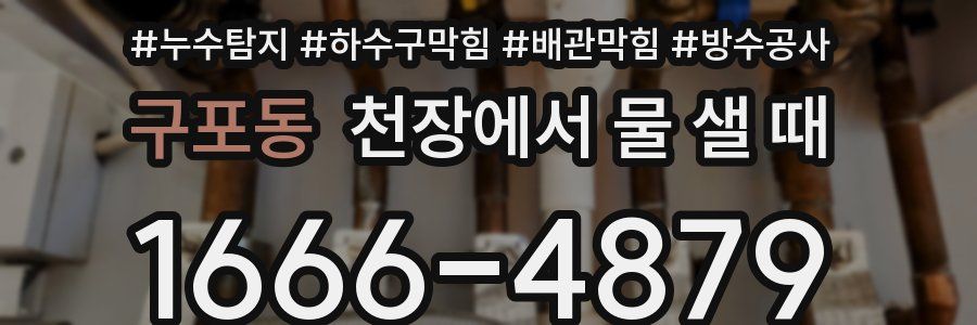 구포동 천장에서 물 샐 때