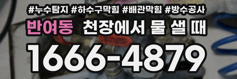 반여동 천장에서 물 샐 때