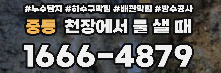 중동 천장에서 물 샐 때
