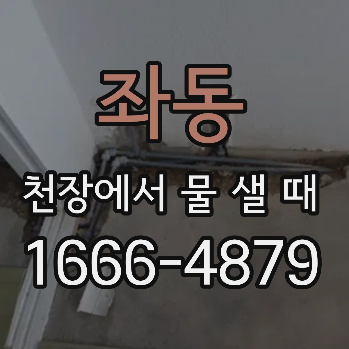 좌동 천장에서 물 샐 때