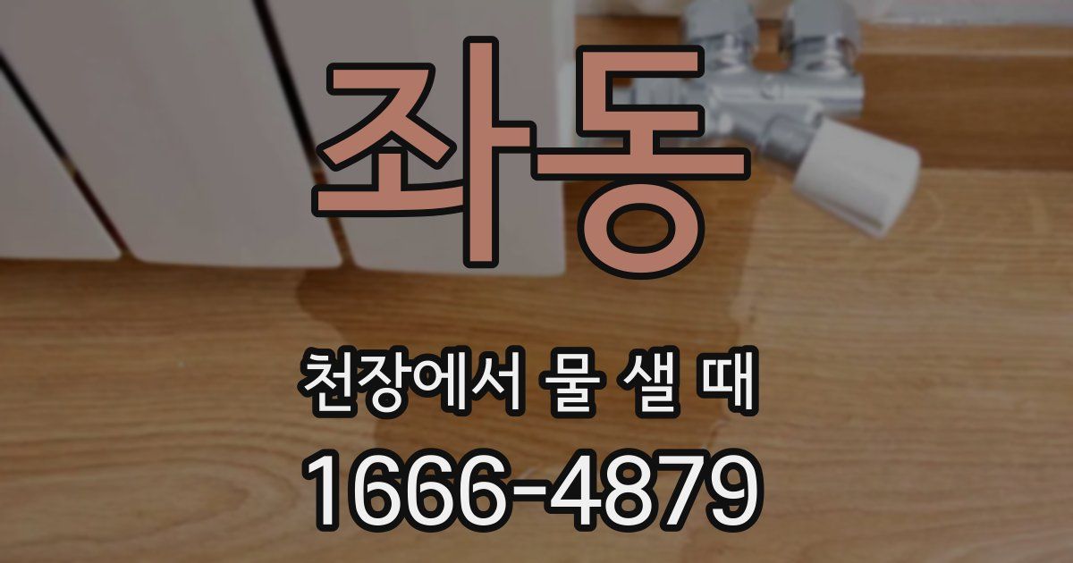 좌동 천장에서 물 샐 때