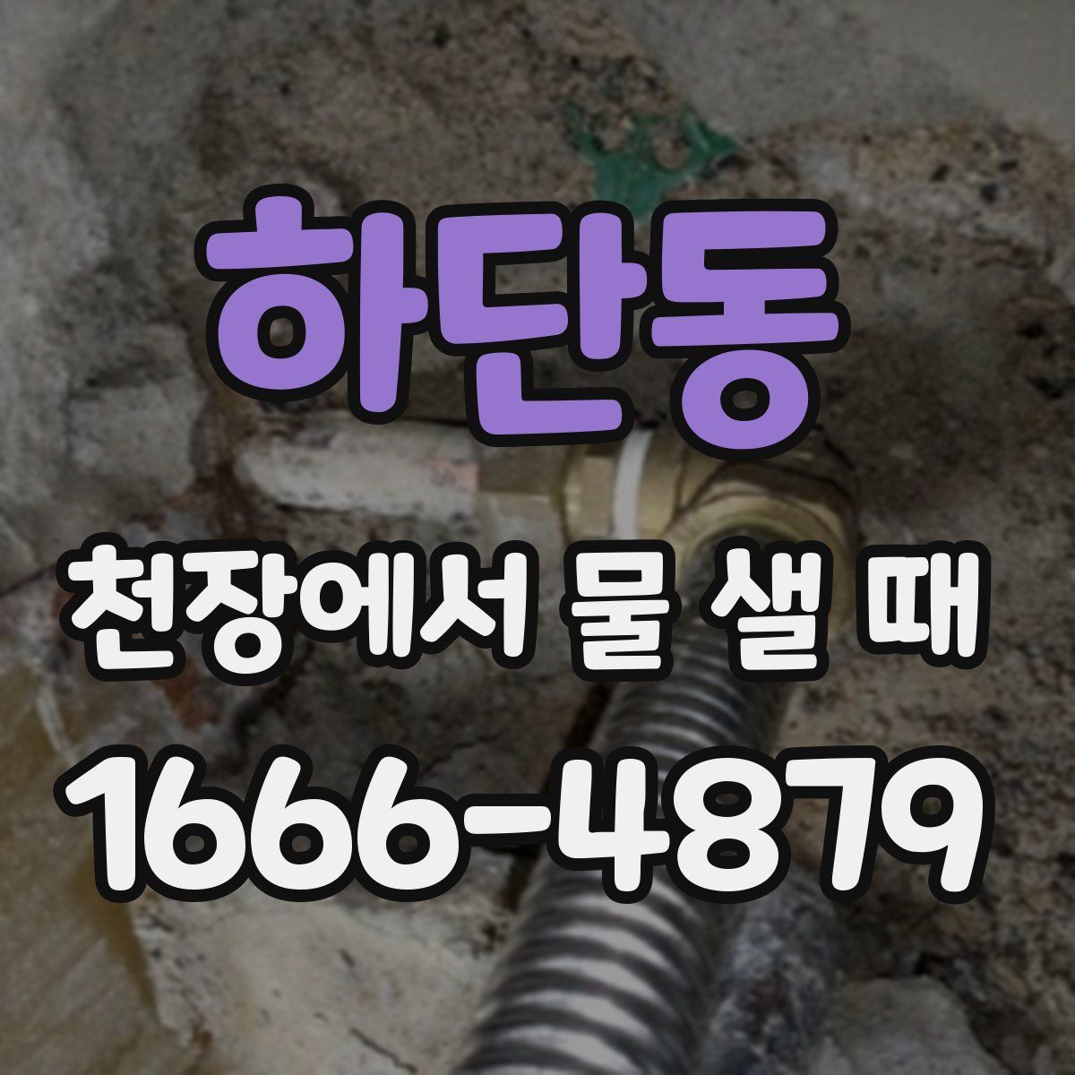 하단동 천장에서 물 샐 때