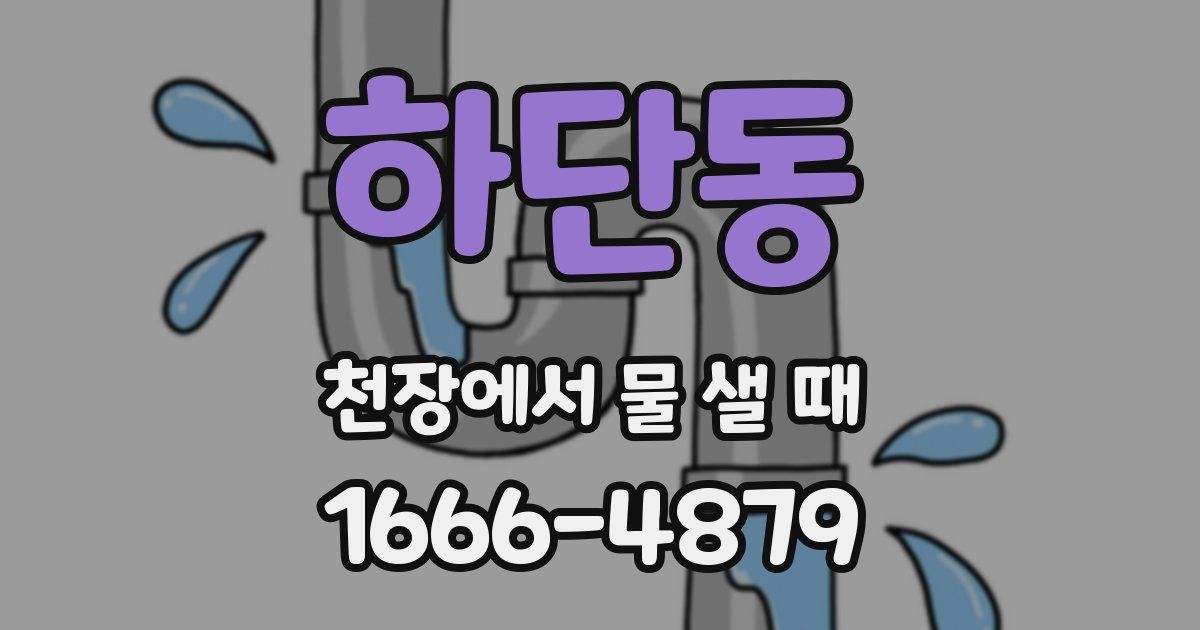 하단동 천장에서 물 샐 때