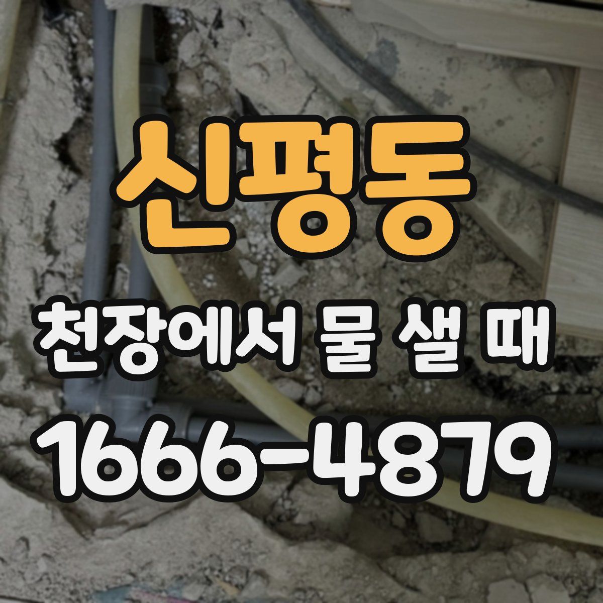 신평동 천장에서 물 샐 때