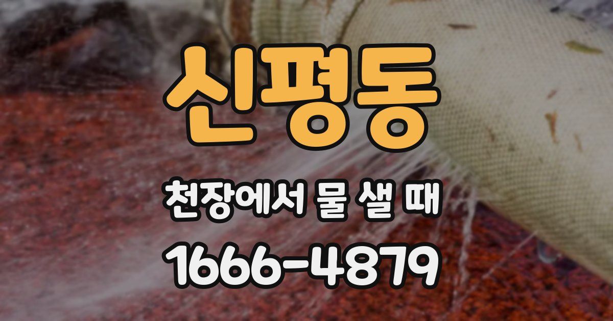 신평동 천장에서 물 샐 때