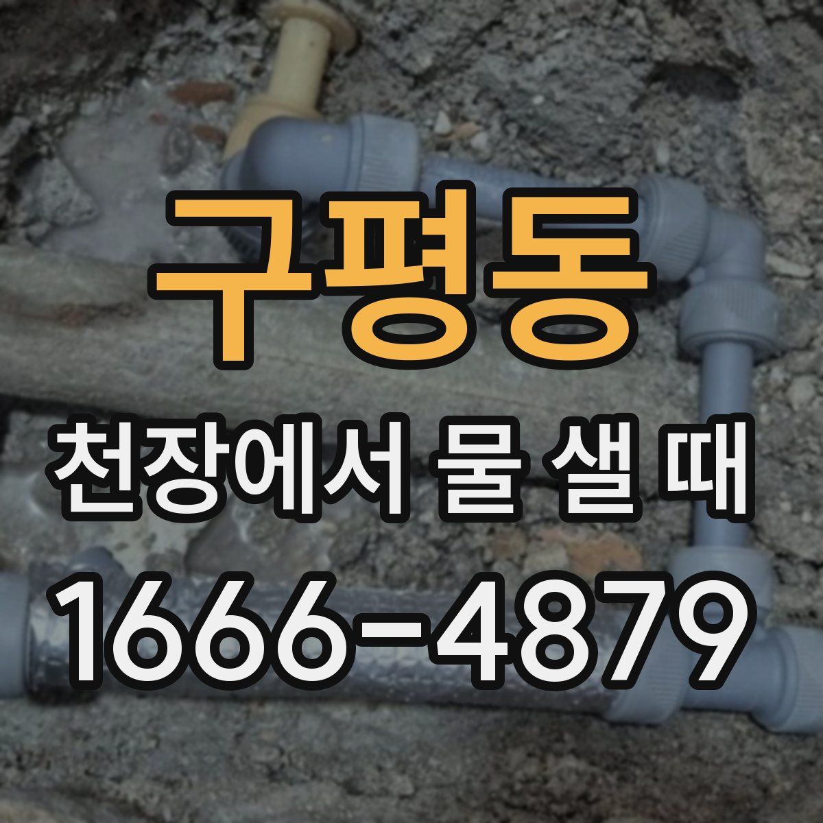 구평동 천장에서 물 샐 때