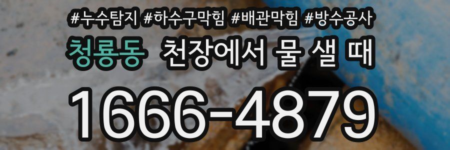 청룡동 천장에서 물 샐 때