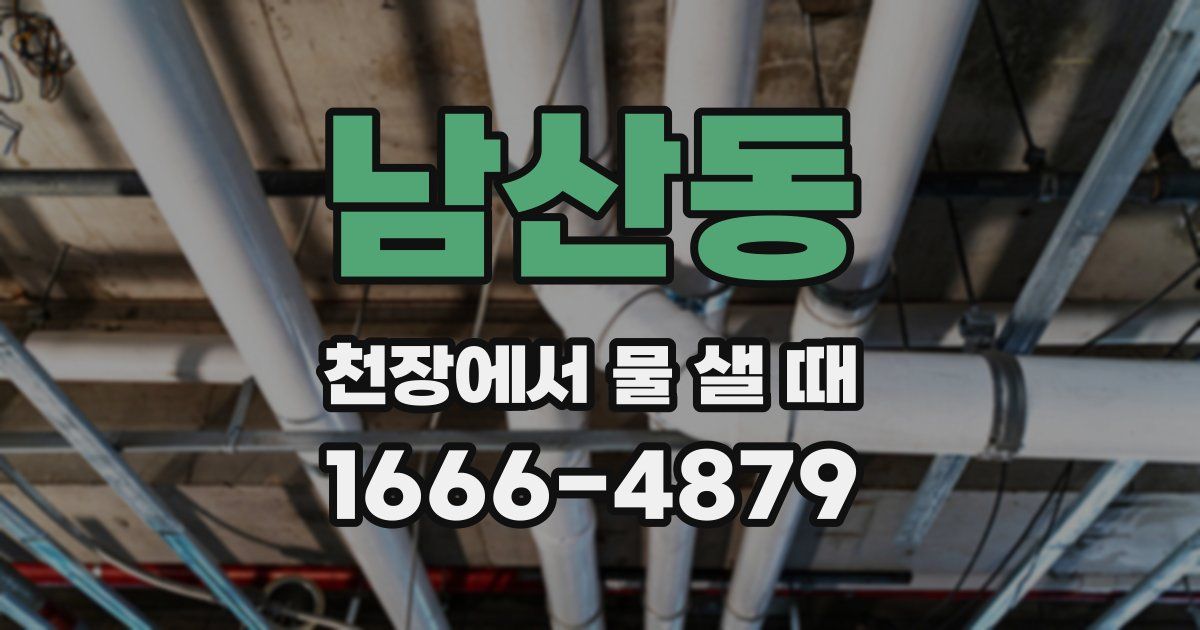 남산동 천장에서 물 샐 때