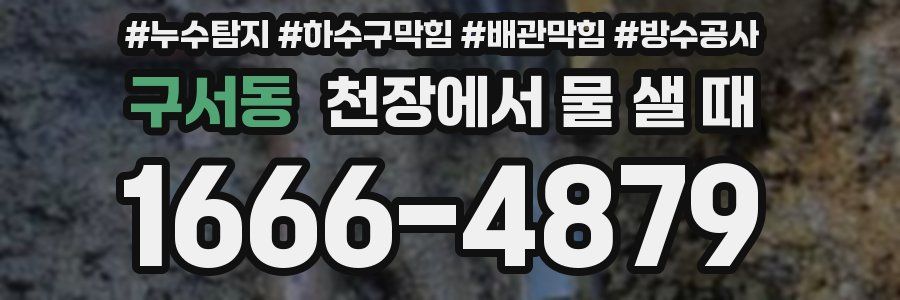 구서동 천장에서 물 샐 때