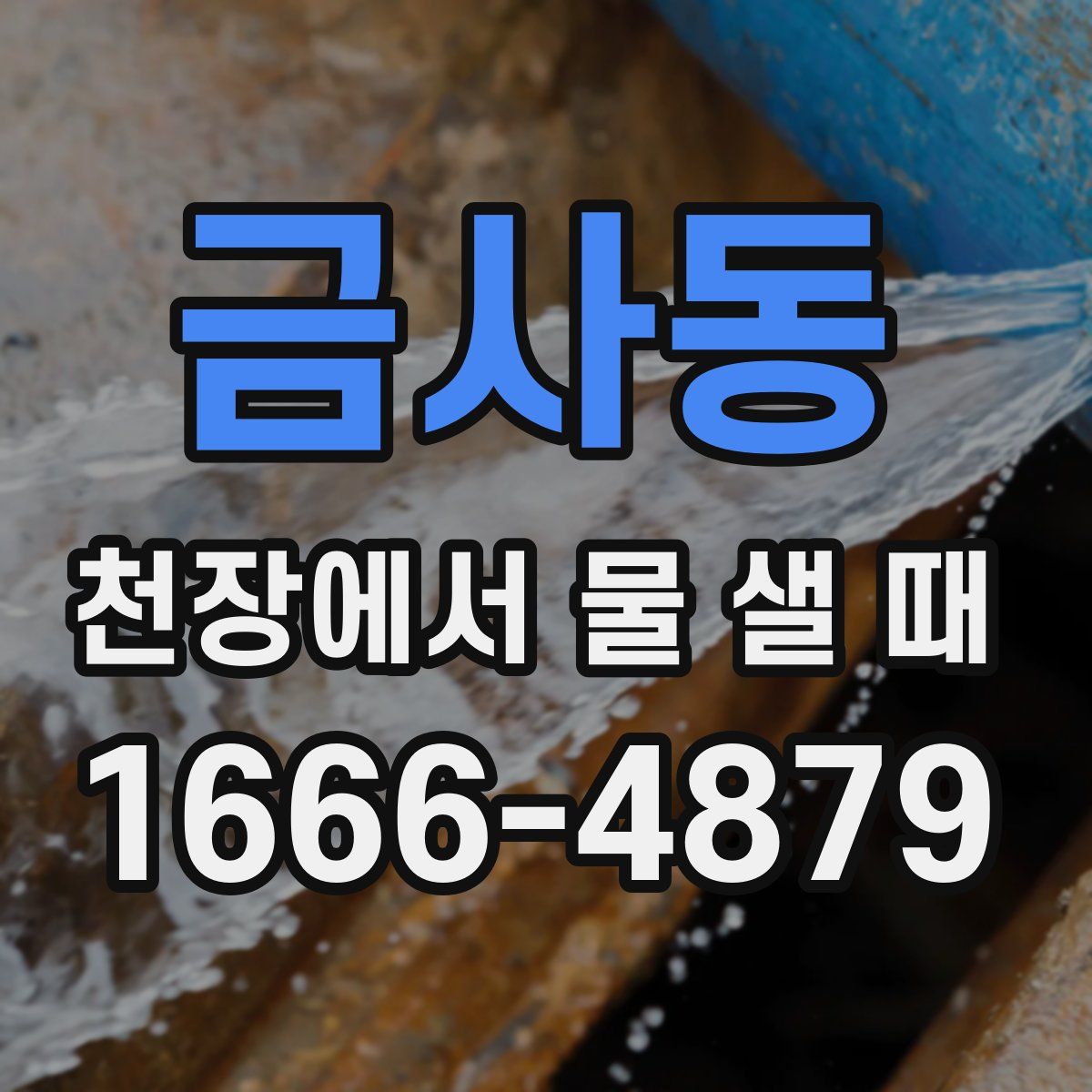 금사동 천장에서 물 샐 때