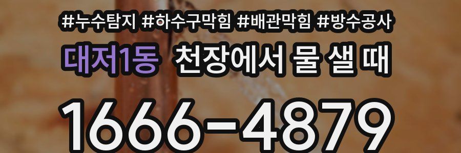 대저1동 천장에서 물 샐 때
